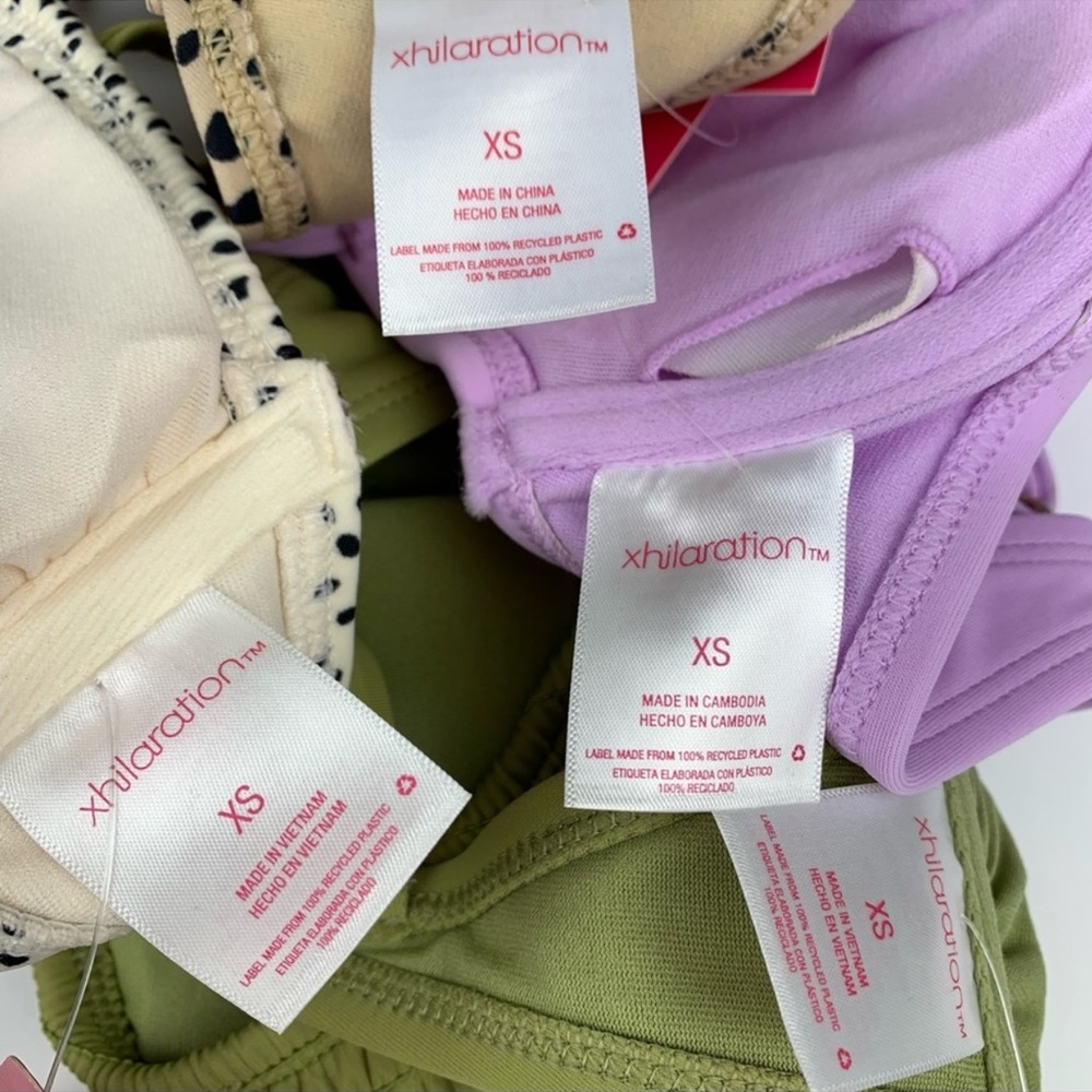 NEW! BUNDLE Xhilaration Lot of 4 Bikini Bralette Smocked Underwire Swim Tops XS - Picture 5 of 12